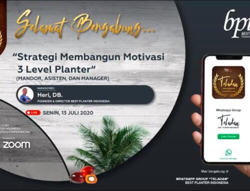 CUPLIKAN WEBINAR TELADAN 13 JULI – STRATEGI MEMBANGUN MOTIVASI 3 LEVEL PLANTER – HERI DB